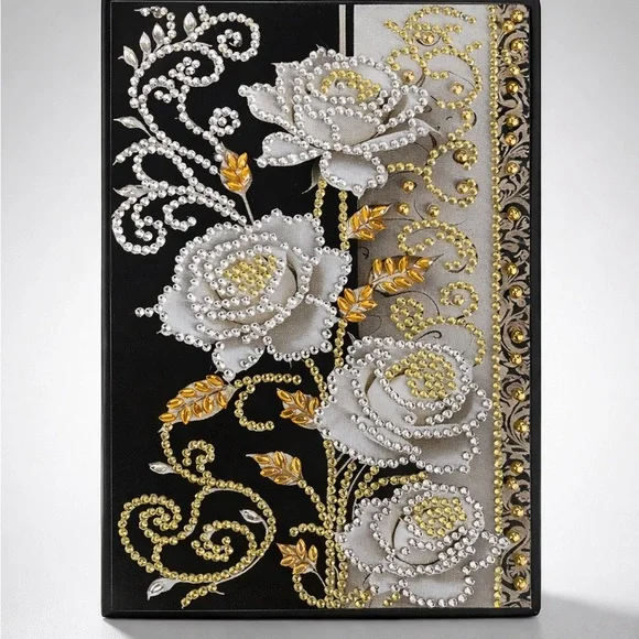 Rhinestone Rose Notebook - Picture 1 of 1